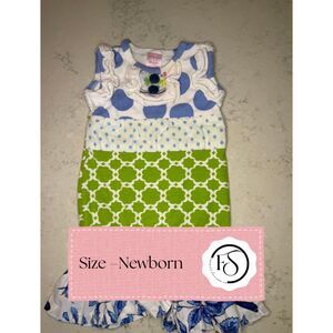 Maximalist Ruffle Romper, Newborn